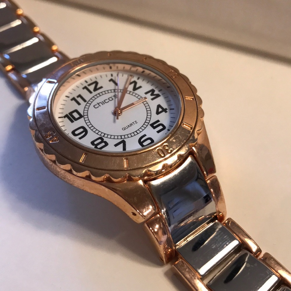Chico's gold and‎ silver tone watch